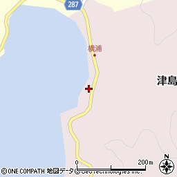 愛媛県宇和島市津島町横浦387周辺の地図