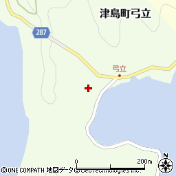 愛媛県宇和島市津島町弓立219周辺の地図