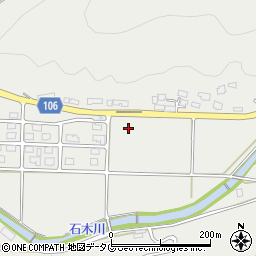 長崎県川棚町（東彼杵郡）石木郷周辺の地図
