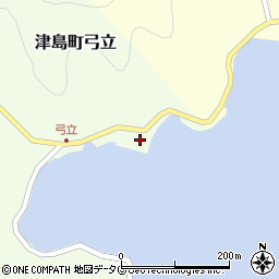 愛媛県宇和島市津島町弓立18周辺の地図