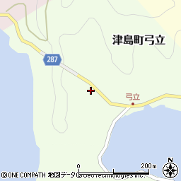 愛媛県宇和島市津島町弓立171周辺の地図