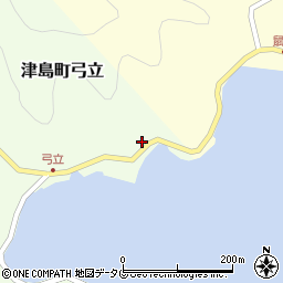 愛媛県宇和島市津島町弓立5周辺の地図