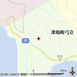 愛媛県宇和島市津島町弓立140周辺の地図