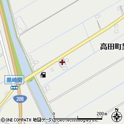 福岡県みやま市高田町黒崎開737周辺の地図
