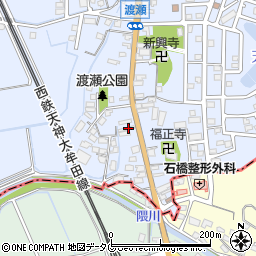福岡県みやま市高田町下楠田1686周辺の地図