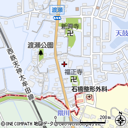 福岡県みやま市高田町下楠田1722周辺の地図