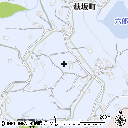 長崎県佐世保市萩坂町周辺の地図