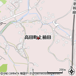 福岡県みやま市高田町上楠田周辺の地図