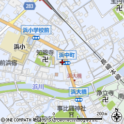佐賀県鹿島市中町周辺の地図