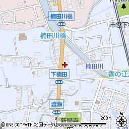福岡県みやま市高田町下楠田1598-1周辺の地図
