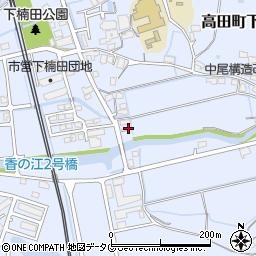 福岡県みやま市高田町下楠田1558-4周辺の地図