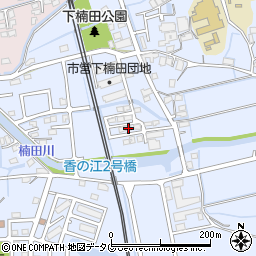 福岡県みやま市高田町下楠田1559-21周辺の地図