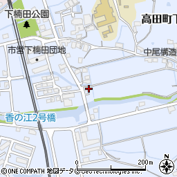 福岡県みやま市高田町下楠田1558-3周辺の地図
