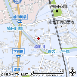 福岡県みやま市高田町下楠田1566-6周辺の地図