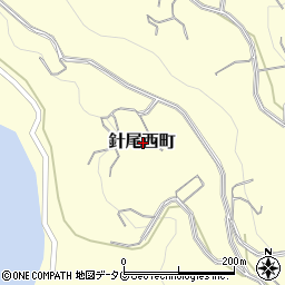 長崎県佐世保市針尾西町周辺の地図