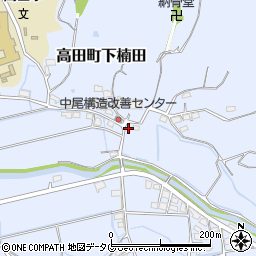 福岡県みやま市高田町下楠田1256周辺の地図