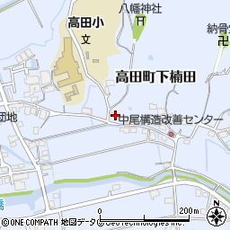 福岡県みやま市高田町下楠田1421周辺の地図