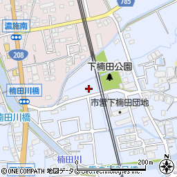 福岡県みやま市高田町下楠田1485-4周辺の地図