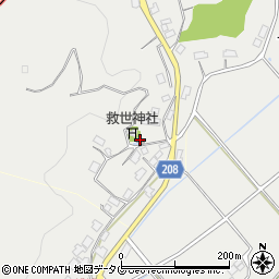下浅浦公民館周辺の地図