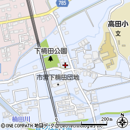 福岡県みやま市高田町下楠田1480-9周辺の地図