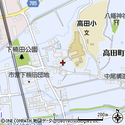 福岡県みやま市高田町下楠田1477周辺の地図