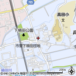 福岡県みやま市高田町下楠田1478周辺の地図
