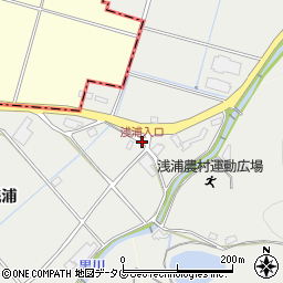 浅浦入口周辺の地図