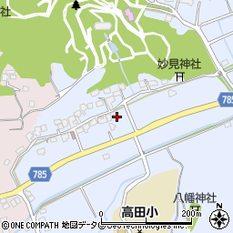 福岡県みやま市高田町下楠田686周辺の地図