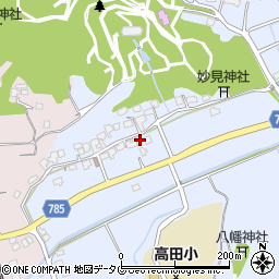 福岡県みやま市高田町下楠田687周辺の地図