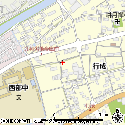 佐賀県鹿島市行成周辺の地図