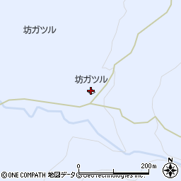 坊ガツルキャンプ場周辺の地図