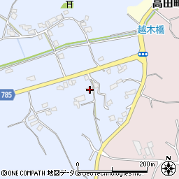 福岡県みやま市高田町下楠田927周辺の地図