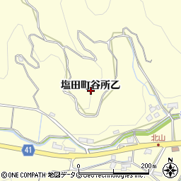 佐賀県嬉野市塩田町大字谷所乙周辺の地図