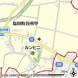 佐賀県嬉野市塩田町大字谷所甲2541-1周辺の地図