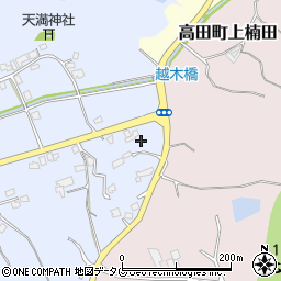 福岡県みやま市高田町下楠田856-2周辺の地図