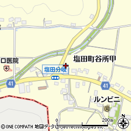 佐賀県嬉野市塩田町大字谷所甲2456周辺の地図