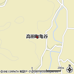 福岡県みやま市高田町亀谷周辺の地図