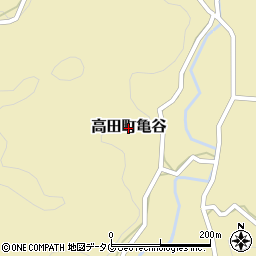 福岡県みやま市高田町亀谷周辺の地図