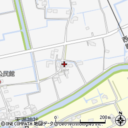 福岡県みやま市高田町江浦1077周辺の地図