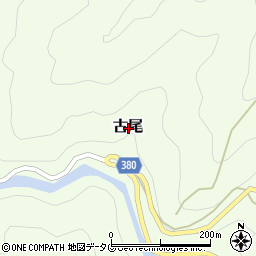 高知県四万十市古尾周辺の地図