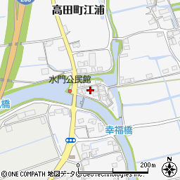 福岡県みやま市高田町江浦1360周辺の地図