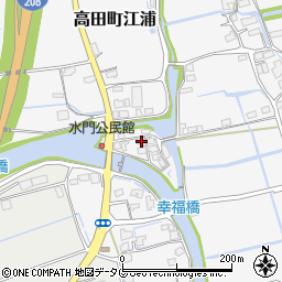 福岡県みやま市高田町江浦2151周辺の地図