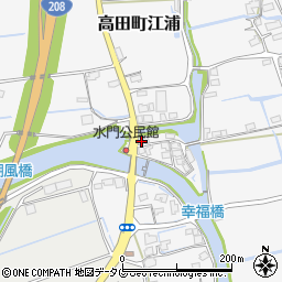 福岡県みやま市高田町江浦1345周辺の地図
