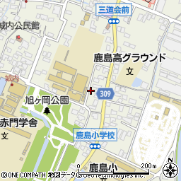 鹿島市民武道館周辺の地図