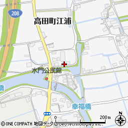 福岡県みやま市高田町江浦1341周辺の地図