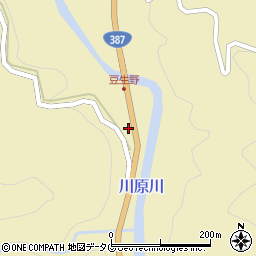 大分県日田市上津江町川原824周辺の地図