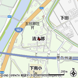 大分県臼杵市清太郎周辺の地図