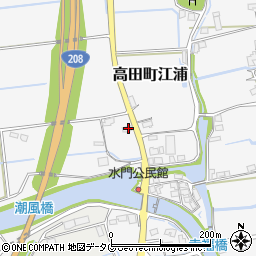 福岡県みやま市高田町江浦1496周辺の地図
