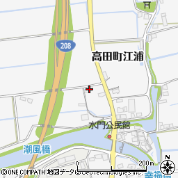 福岡県みやま市高田町江浦1495周辺の地図