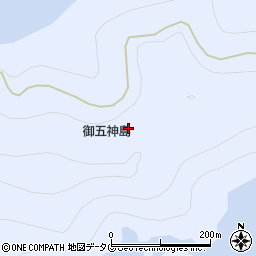 御五神島周辺の地図